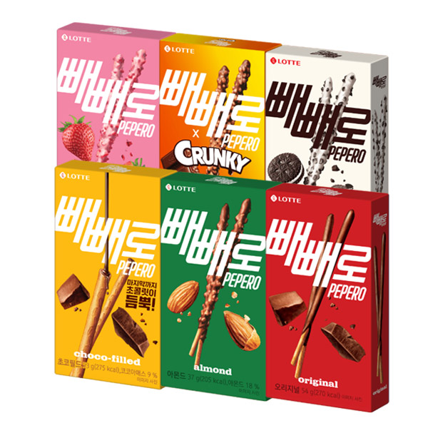 롯데제과 빼빼로 6종 혼합 선물세트 (1개)_이미지