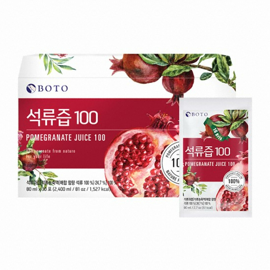 보뚜슈퍼푸드 보뚜 석류즙 100 80ml 30포 (1개)_이미지