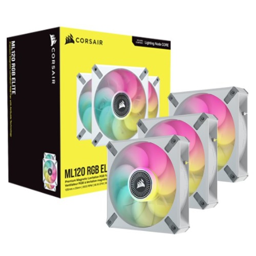 CORSAIR iCUE ML120 RGB ELITE (컨트롤러/3팩, 화이트)_이미지