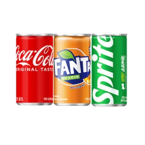 코카콜라음료 코카콜라+스프라이트+환타오렌지 190ml 각30캔