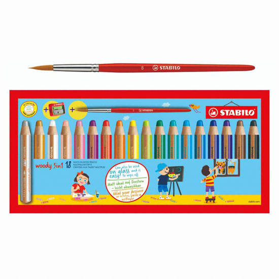 스타빌로 우디 3in1 색연필 (18색)