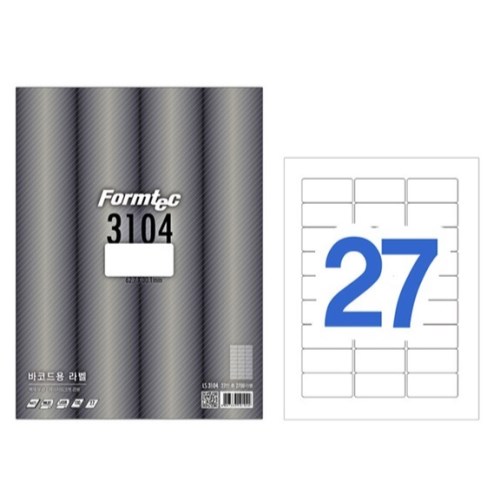 폼텍 바코드용 라벨 3104 (100매)