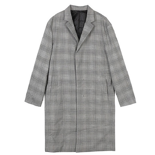 TR체크 코트 O191CT140P