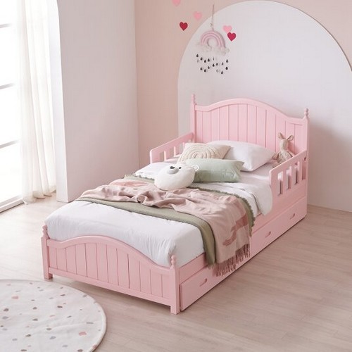 상일리베가구 루이즈 공주 원목 수납 침대 SS (유로탑독립)_이미지