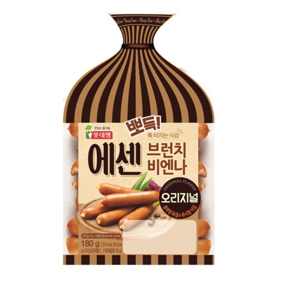 롯데웰푸드 롯데햄 에센 브런치 비엔나 오리지널 180g