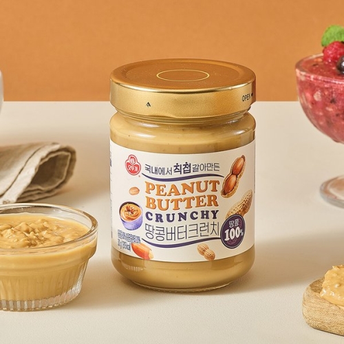 오뚜기 100% 땅콩버터 크런치 300g (1개)_이미지