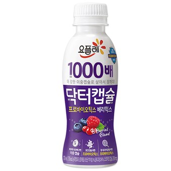빙그레 요플레 닥터캡슐 1000배 프로바이오틱스 베리믹스 130ml