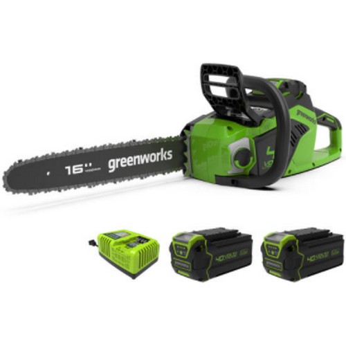 그린웍스 G-MAX 40V 다이렉트 체인톱 400mm (5.0Ah, 배터리 2개)