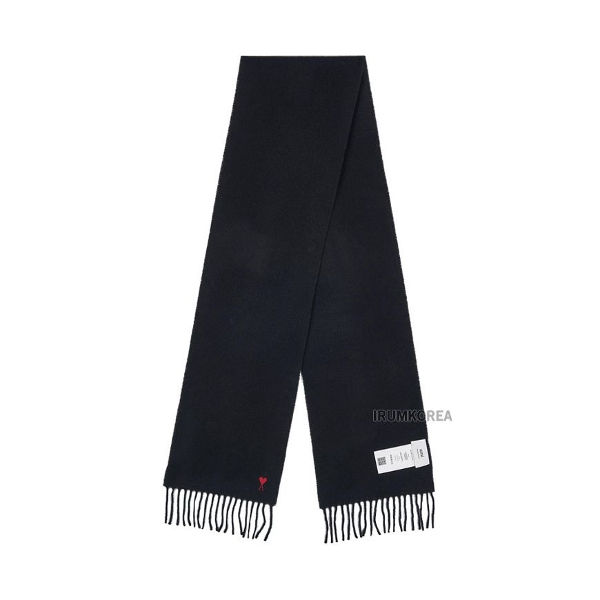 아미 FW25 공용 울 프린지 머플러 BFUSF405 334 001_이미지