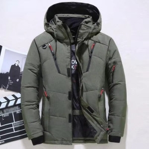 화이트 덕 다운 재킷 야외 후드 두껍고 패딩 스노우 코트 오버사이즈 M-4XL-20 도 겨울 파카