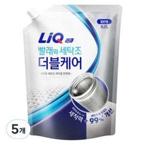 애경 리큐 빨래와 세탁조 더블케어 일반용 리필 2.1L (5개)