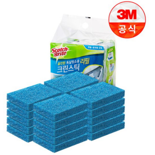 스카치브라이트 올인원 욕실청소용 크린스틱 리필 (20개)_이미지