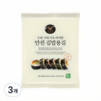 만전김 두번구운 김밥용김 10p 25g 3개_이미지