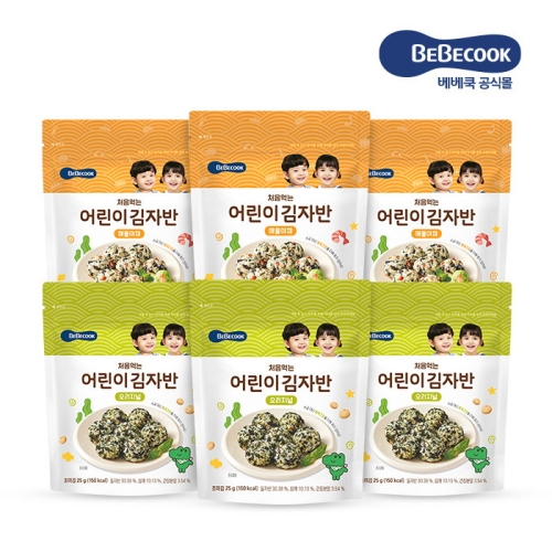 베베쿡 처음먹는 어린이 김자반 해물야채 25g (6개)_이미지