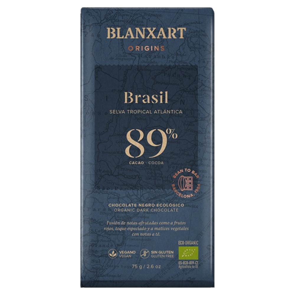  블랑사르트 유기농 다크 89% 빈투바 초콜릿 75g [1개]