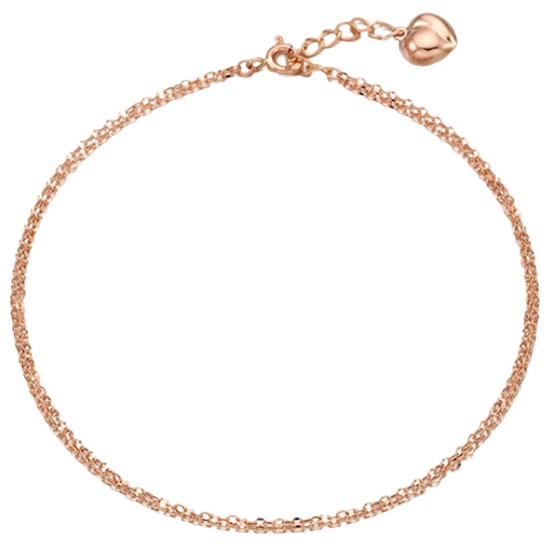 이랜드 로이드 14K 데일리 심플 두줄 발찌 LWA20003G