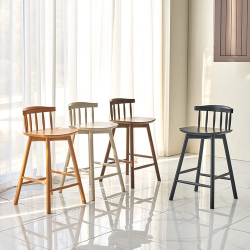 오크빌 톨로 원목 바의자