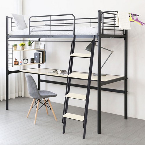 일루일루 코모드i 올인원 책상형 벙커침대 S (13cm천연라텍스독립)_이미지