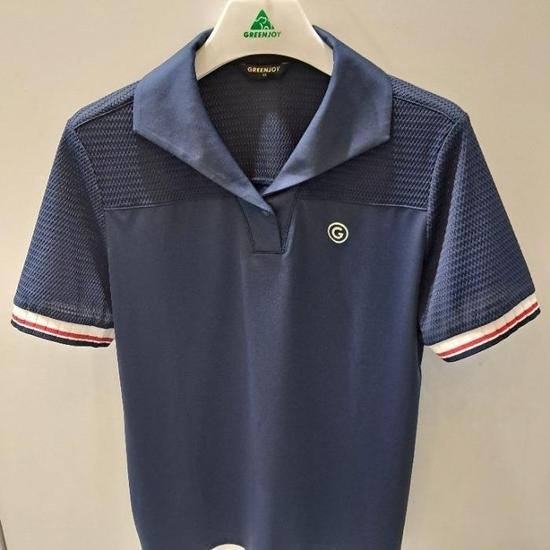 그린조이 소매 포인트 반팔 PK 티셔츠 GS23KY53W