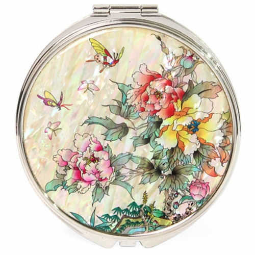 박씨상방 나전 손거울 중 K - 목단꽃_이미지