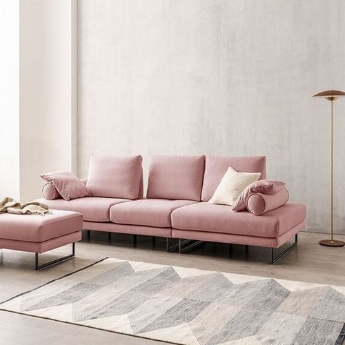 에싸 아미르 컴팩트 스윙기능 리브 패브릭 소파 4인용 (스툴포함)_이미지