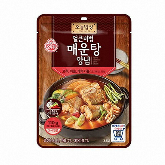 오뚜기 오늘밥상 얼큰비법 매운탕 양념 110g (10개)