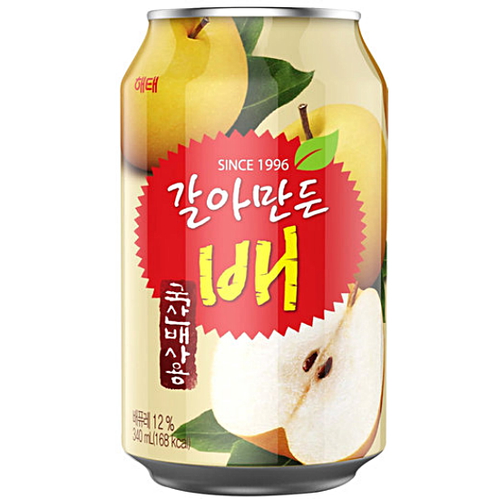 해태htb 갈아만든배 340ml (캔) (6개)_이미지