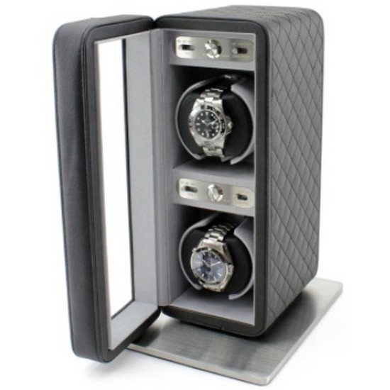 하이덴 모나코 더블 2구 leather 와치와인더 HD0020-Black