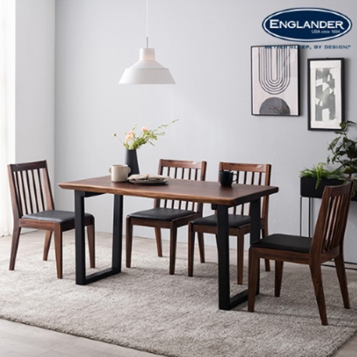 잉글랜더 유타 로즈우드 우드슬랩 원목 식탁 1350 (의자2개+벤치1개)_이미지