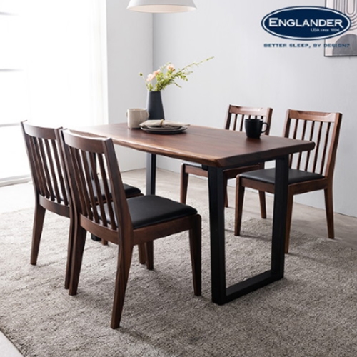 잉글랜더 유타 로즈우드 우드슬랩 원목 식탁 1350 (의자2개+벤치1개)_이미지
