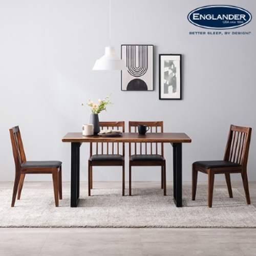 잉글랜더 유타 로즈우드 우드슬랩 원목 식탁 1350 (의자2개+벤치1개)_이미지