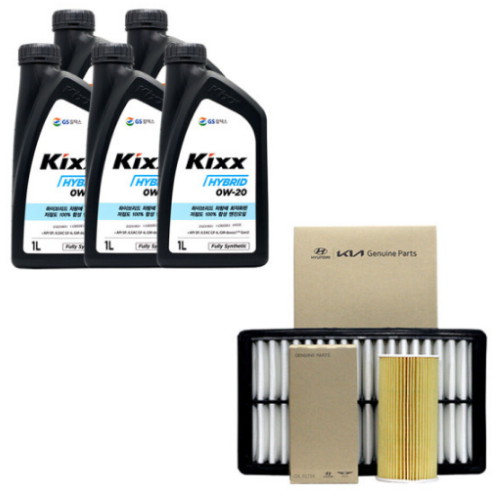 GS칼텍스 킥스 하이브리드 0W20 5L + 순정필터 기아 스포티지NQ5 가솔린
