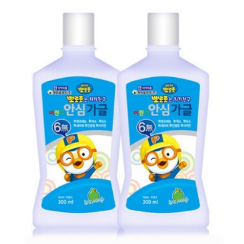 케이엠제약 ㅤ뽀로로는 치카친구 어린이 안심가글 사과향 300ml (3개)_이미지