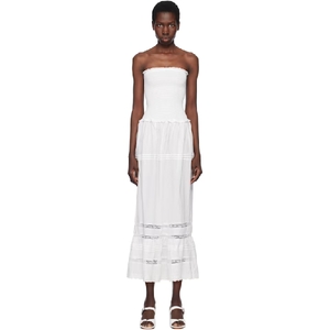 비키 Frankies nis 여성 화이트 엠프레스 스트랩리스 스목 맥시 드레스 251090F055001_이미지