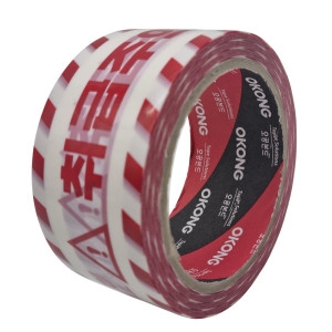 오공 중포장 OPP 러버 취급주의 박스테이프 48mm x 40m (1개)_이미지