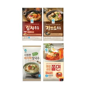 가쓰오 우동/김치/칼국수/쫄면 4종 골라담기