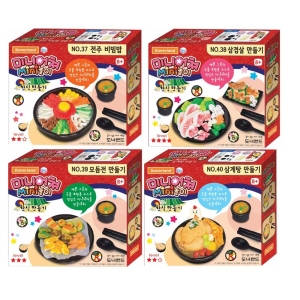 도너랜드 미니어쳐 한식 만들기 4종 (전주비빔밥+삼겹살+모듬전+삼계탕)_이미지