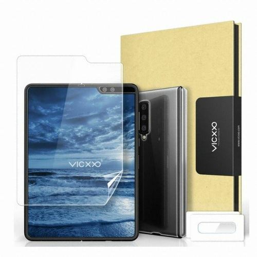 VICXXO 갤럭시 폴드 풀커버 3DS 전면 후면 힌지 액정+카메라 강화유리 보호필름 (액정 2매+후면 2매+렌즈 2매)_이미지