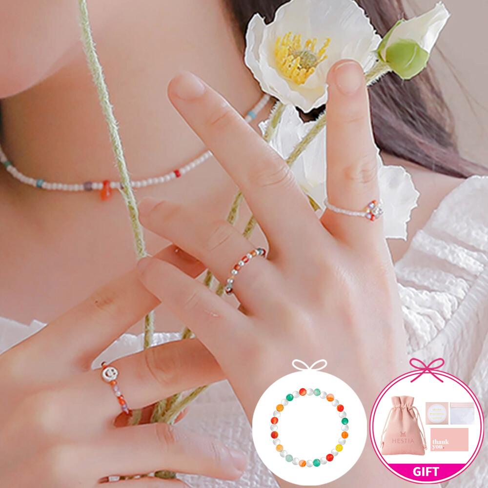 헤스티아 Halcyon colorful Crystal Beads Ring 925실버비즈반지/BZJ90009 BZJ90009_이미지