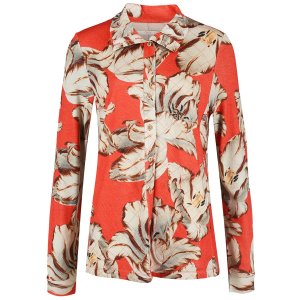 오일릴리 패턴 카라형티셔츠 OW9FZTS021_이미지