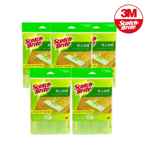 3M 스카치브라이트 퀵스위퍼 막대걸레 리필패드 1매 (5개)_이미지