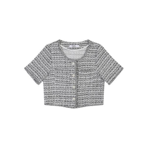 에꼴드파리 진주버튼 트위드 반팔 자켓_RB35WJBZ70Z_이미지