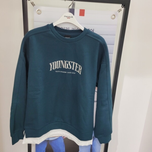 폴햄키즈 패플 공용 슈퍼플리스 소매절개 오버핏 맨투맨_PYE4TR371