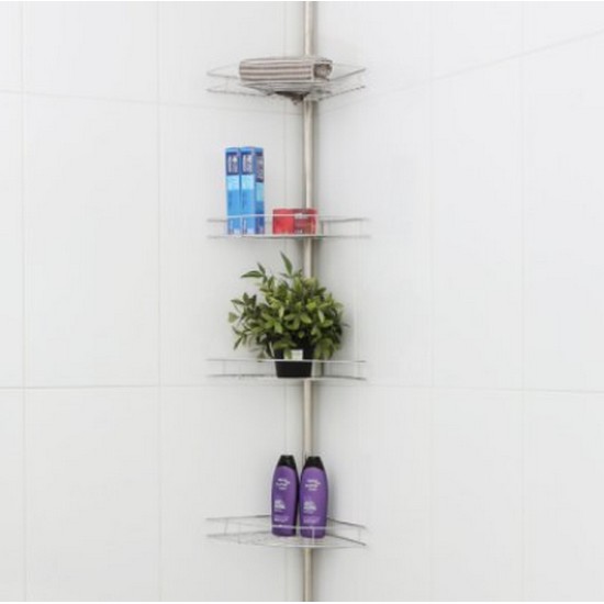 홈앤드림 욕실 올스텐 4단 코너선반 (1개)