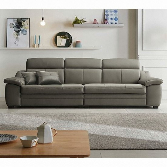  동서가구 엘빈 천연가죽 소파 4인용 [스툴별도]