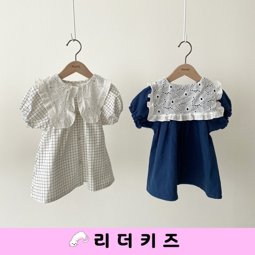 [불명] 여름  포카리원피스 AOSTA 베이비체크 아기돌원피스_이미지