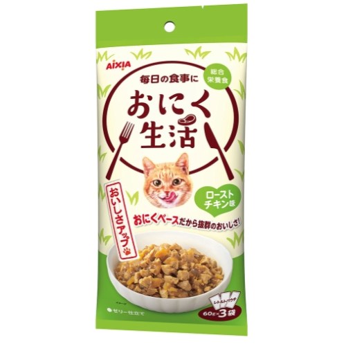 아이시아 고기생활 로스트치킨맛 파우치 ON-5 180g (60g x 3p) (4개)_이미지