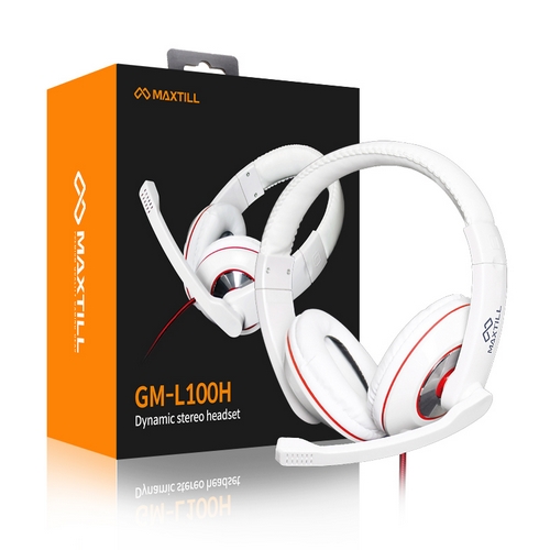 MAXTILL GM-L100H 다이나믹 스테레오 헤드셋 (화이트)_이미지
