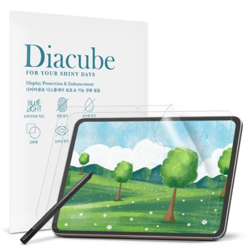 이오엠솔루션 다이아큐브 아이뮤즈 뮤패드 K11 LTE 저반사 종이질감 액정보호필름 (액정 2매)_이미지