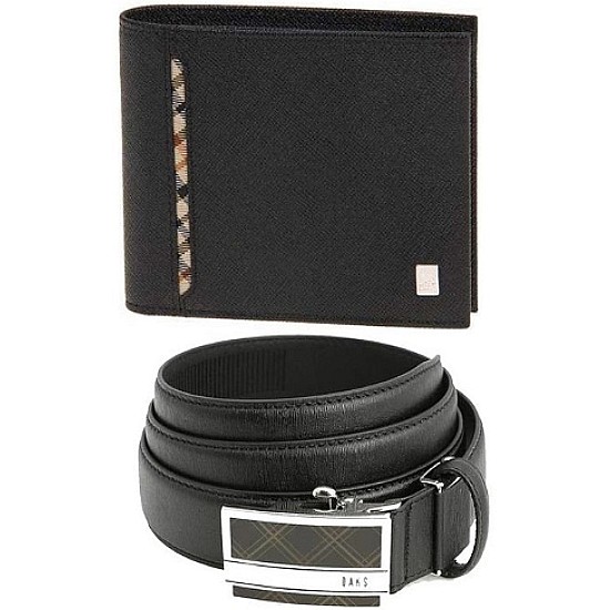 닥스 체크패턴 지갑 벨트 세트 DBWA9F905 DBBE9F903_이미지